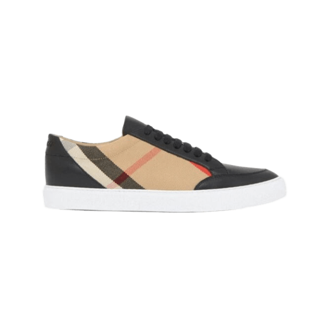 Burberry Leather New Salmond Black Sneakers Glam Steals