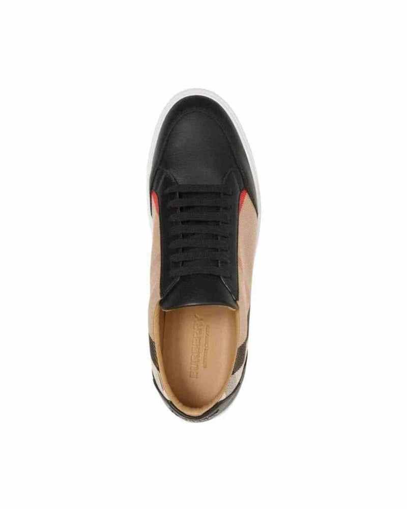 Burberry Leather New Salmond Black Sneakers Glam Steals