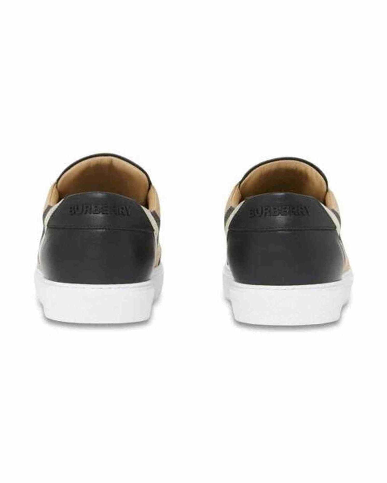 Burberry Leather New Salmond Black Sneakers Glam Steals