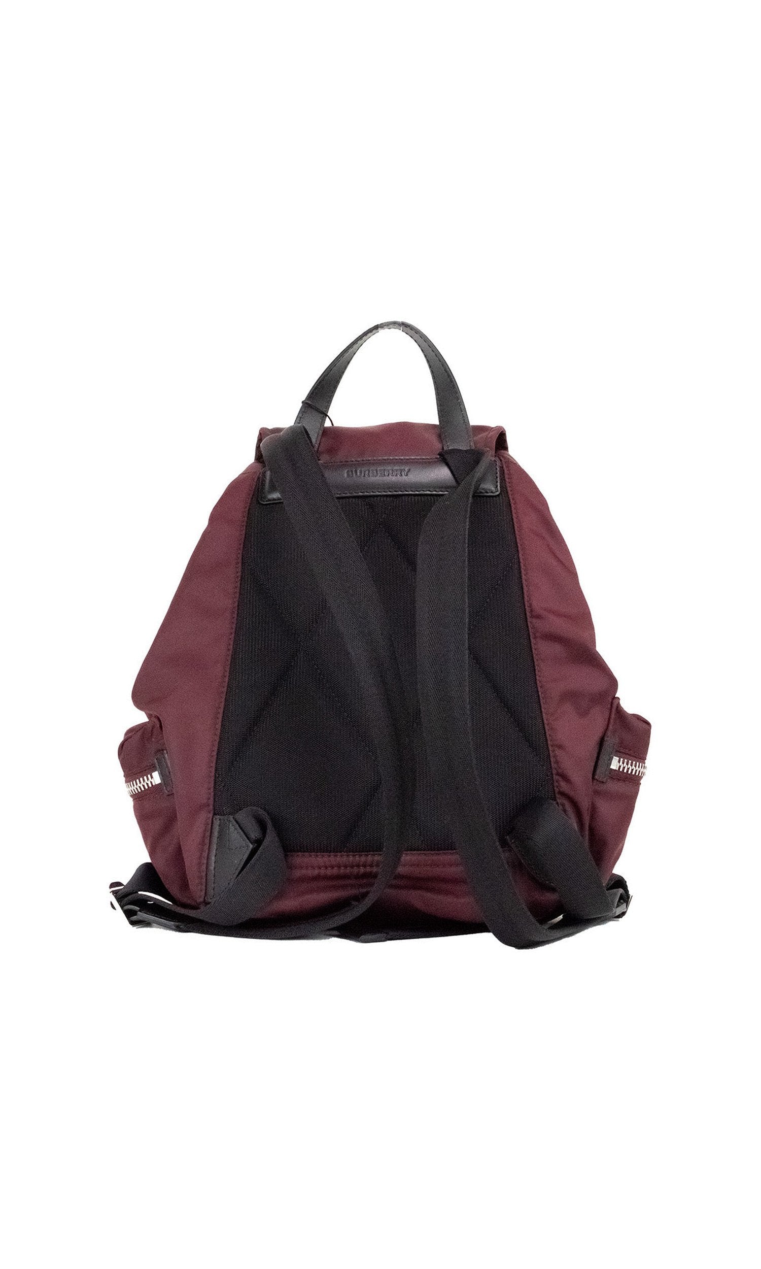 Burberry Medium Econyl Nylon Rucksack Drawstring Backpack Burgundy Bookbag Glam Steals
