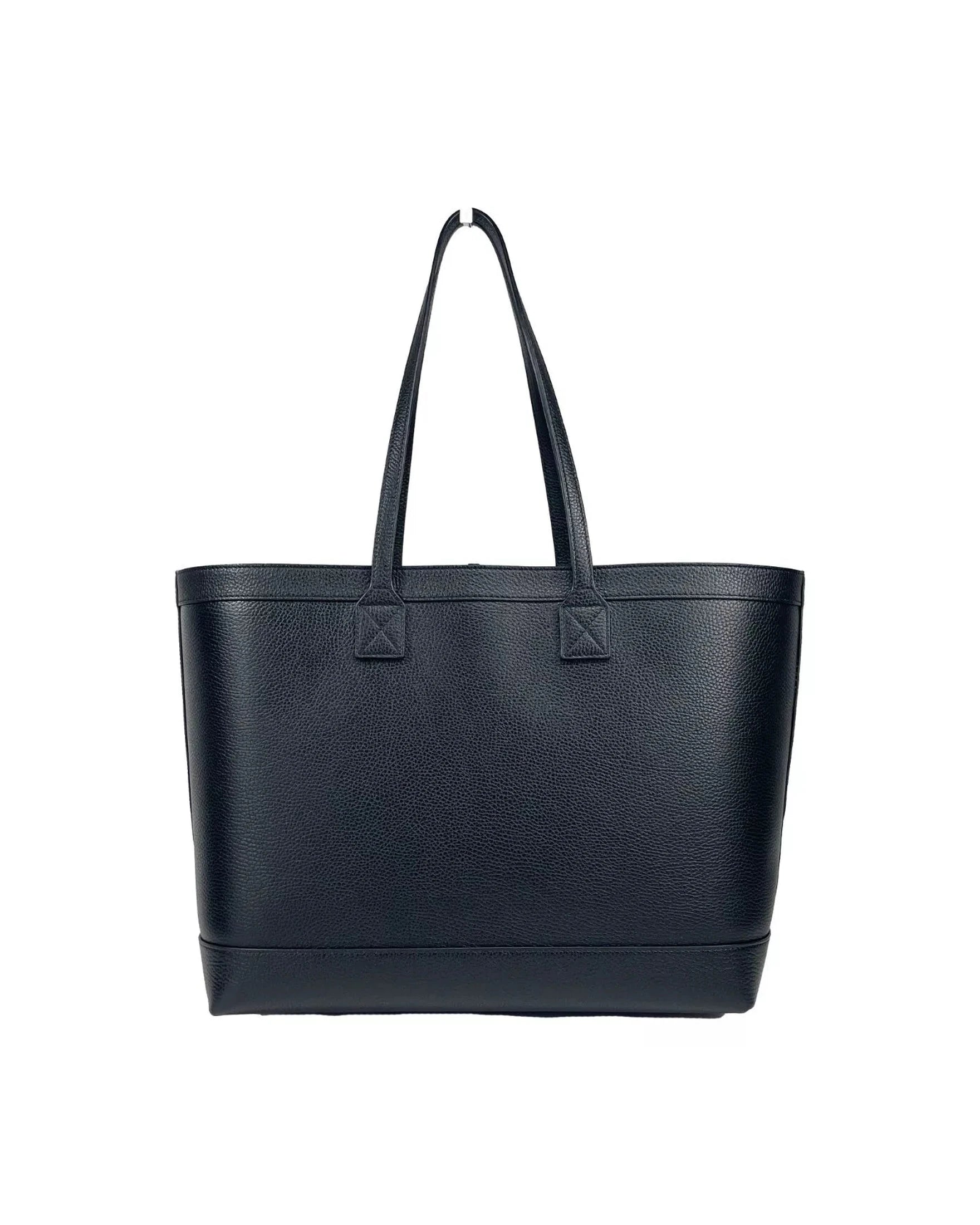 Burberry Medium Grainy Leather Tote Bag Black Purse Glam Steals