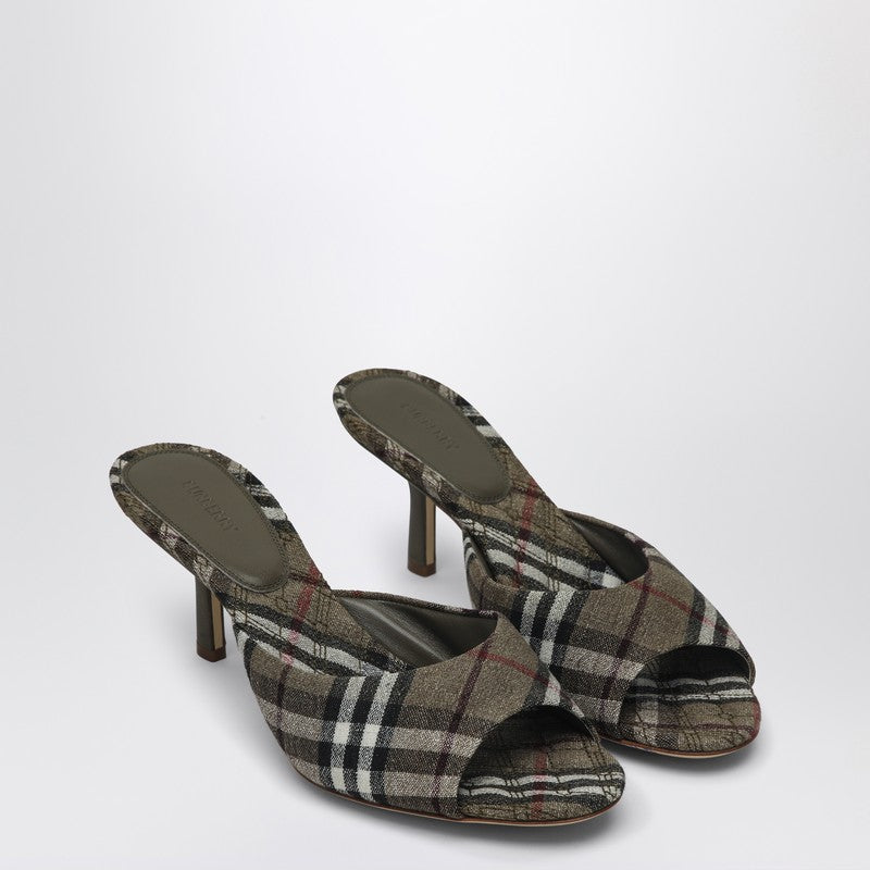Burberry Mews Mule with Check Pattern Glam Steals