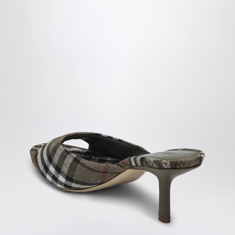 Burberry Mews Mule with Check Pattern Glam Steals