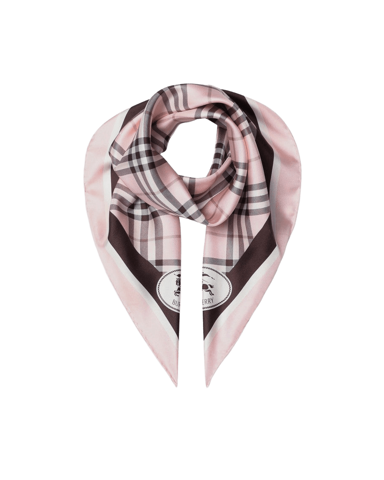 Burberry Pink Silk Scarf Check Glam Steals