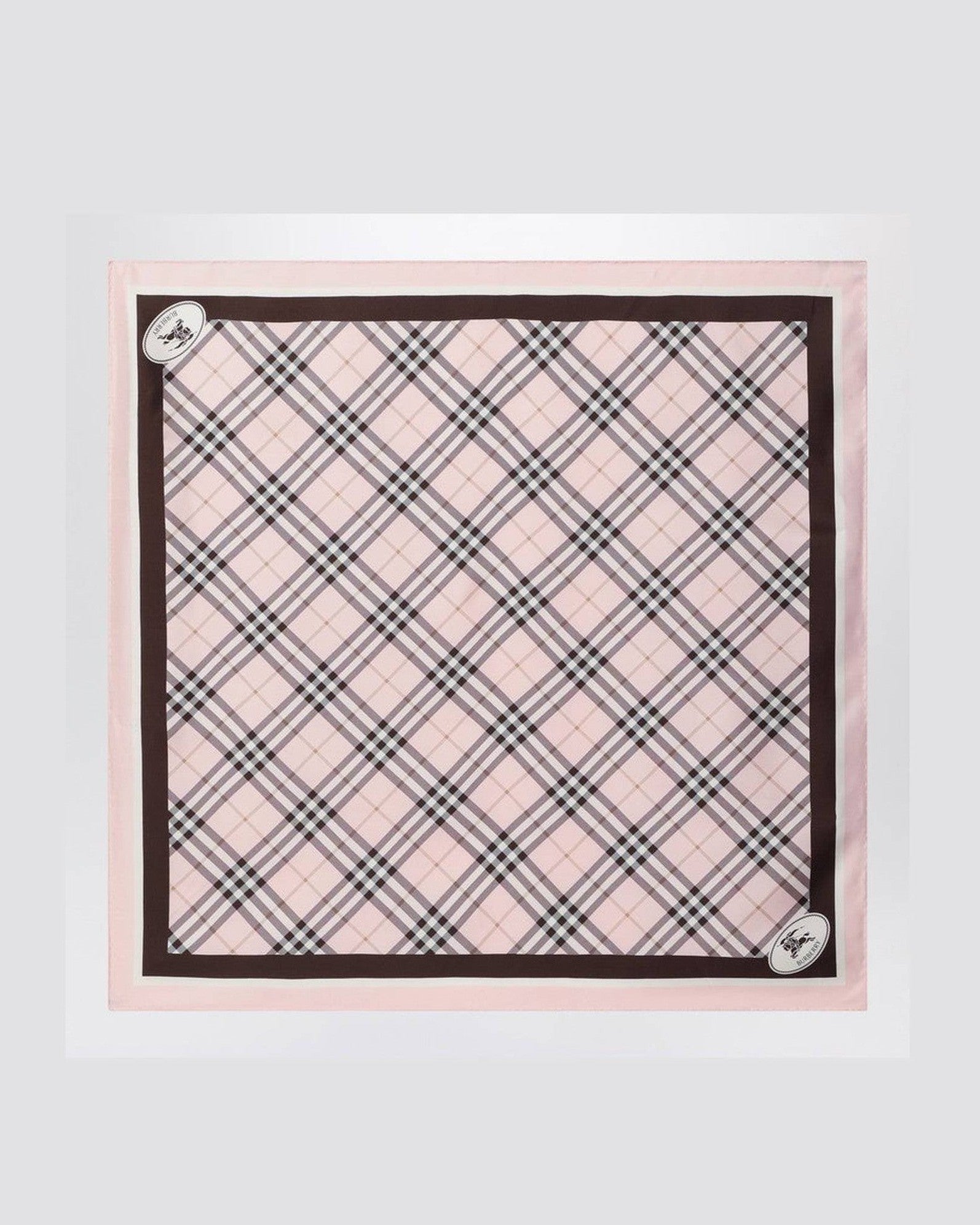 Burberry Pink Silk Scarf Check Glam Steals