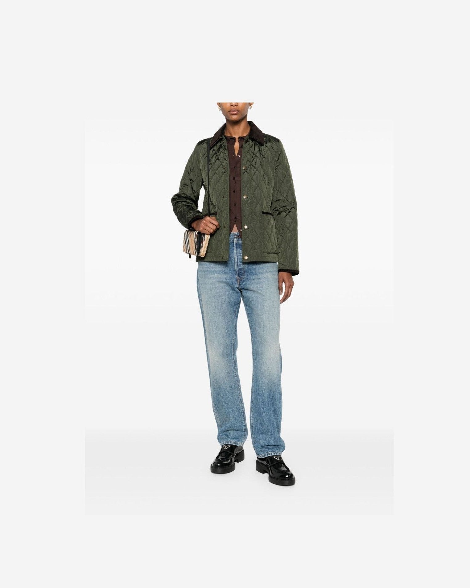 Burberry Quilted Blazer Corduroy Collar Glam Steals