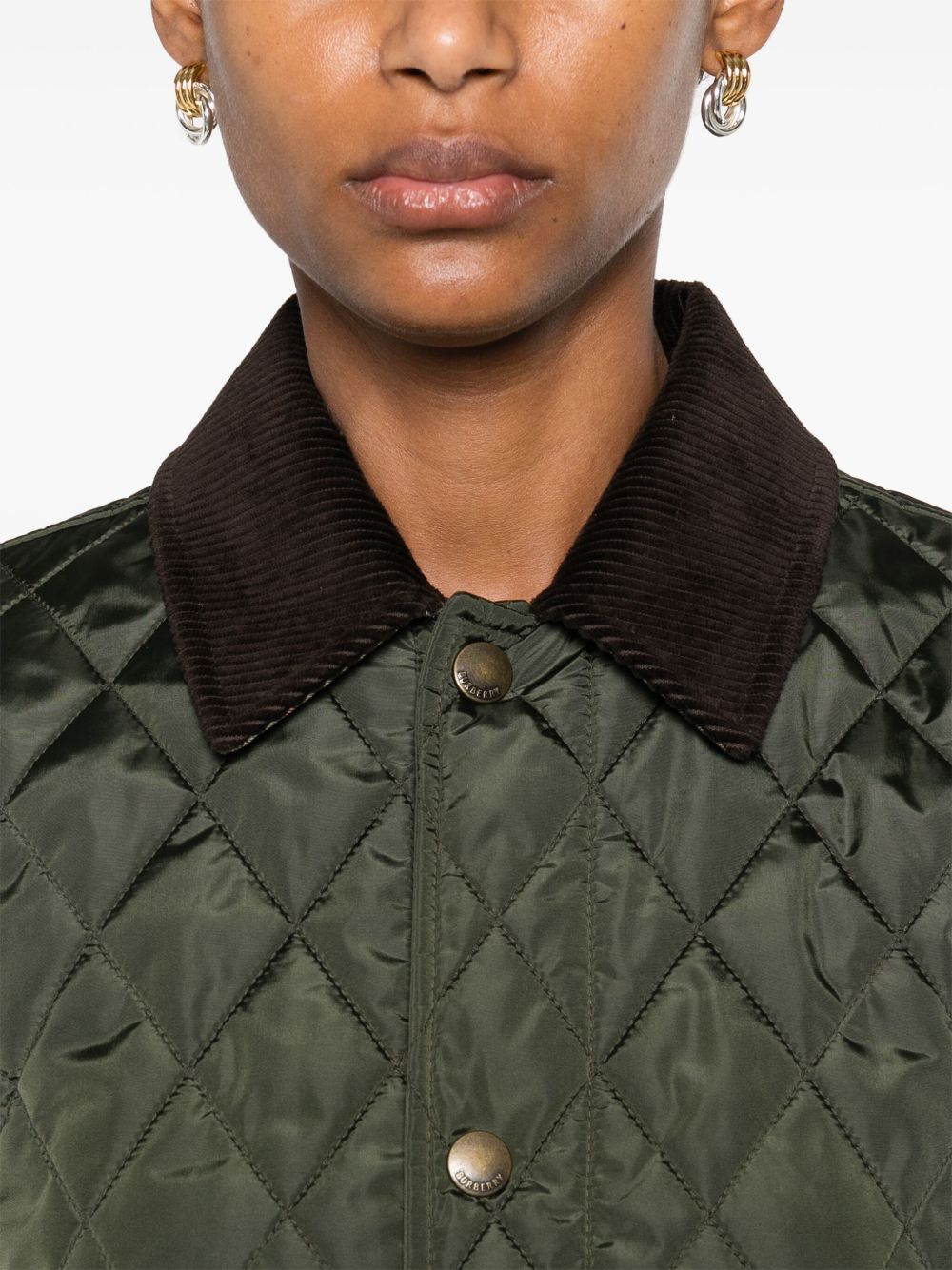 Burberry Quilted Blazer Corduroy Collar Glam Steals