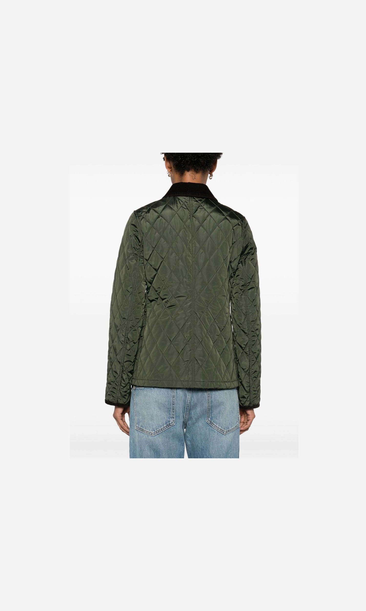 Burberry Quilted Blazer Corduroy Collar Glam Steals