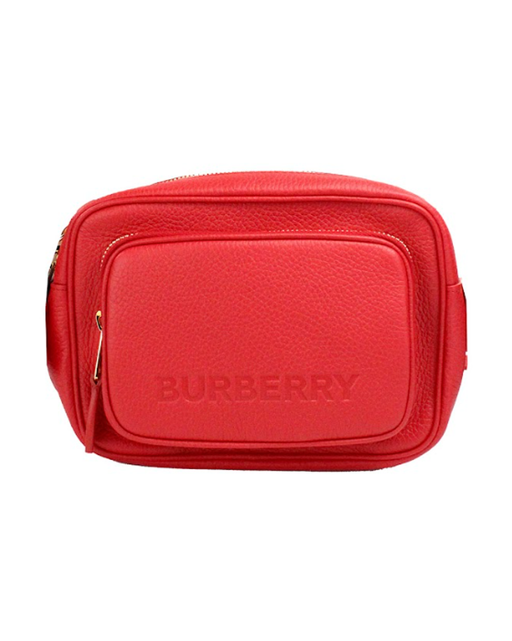 Burberry Small Branded Bright Grainy Leather Camera Crossbody Red Bag Glam Steals