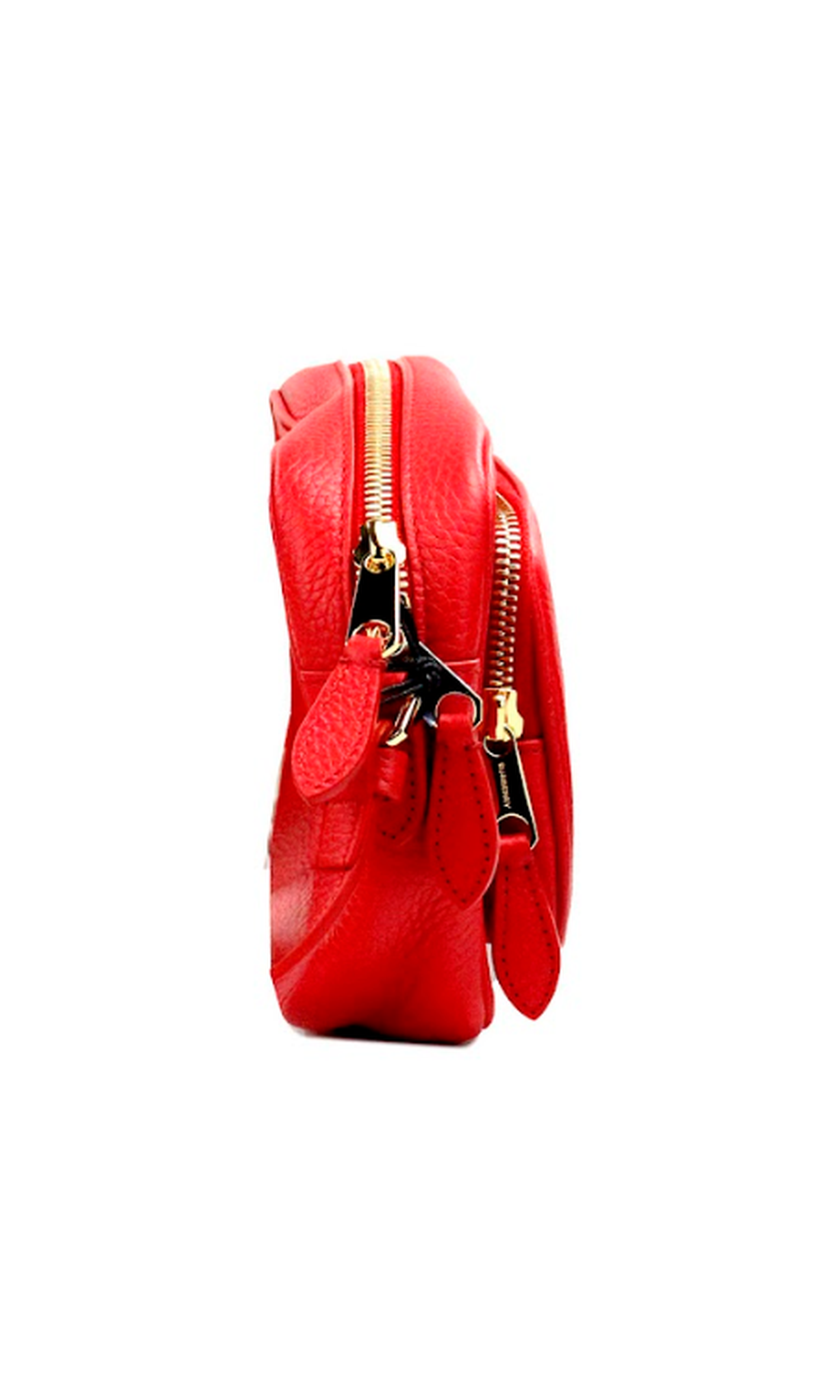 Burberry Small Branded Bright Grainy Leather Camera Crossbody Red Bag Glam Steals