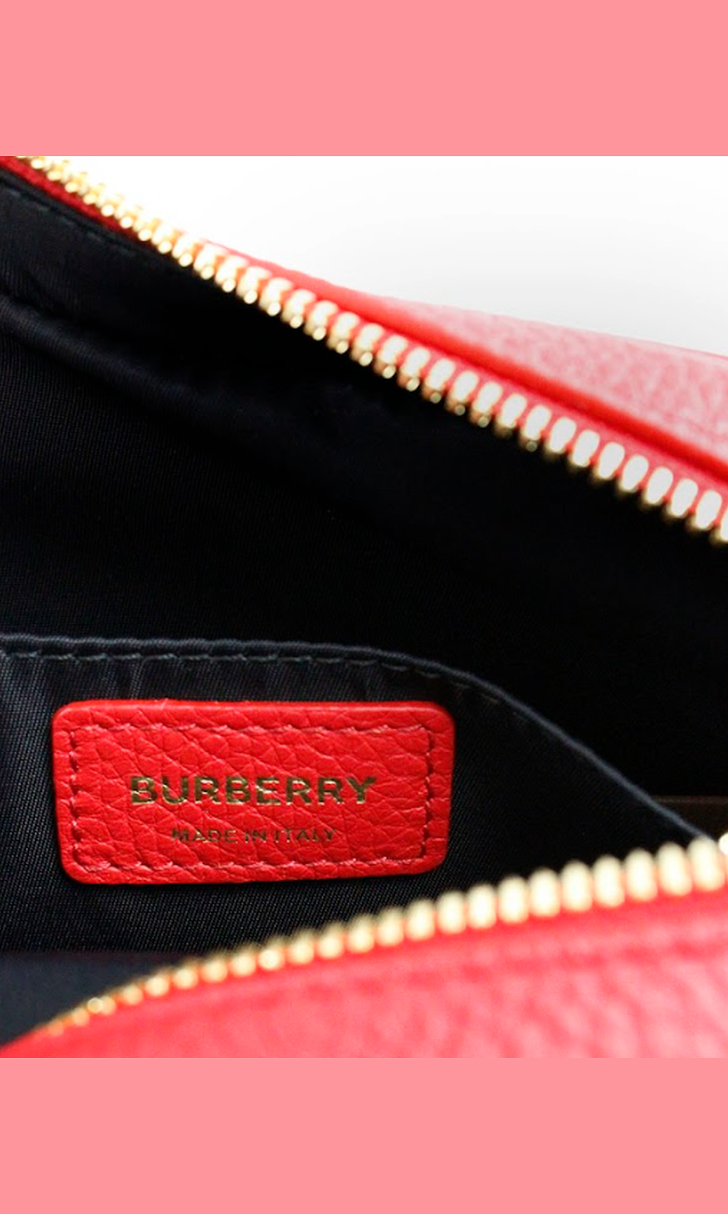 Burberry Small Branded Bright Grainy Leather Camera Crossbody Red Bag Glam Steals