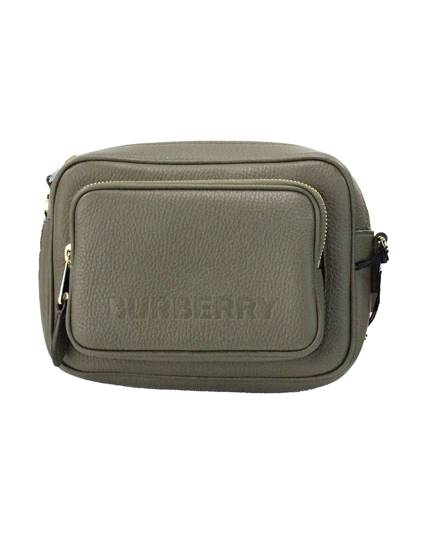 Burberry Small Branded Dark Fern Grainy Leather Camera Crossbody Green Bag Glam Steals