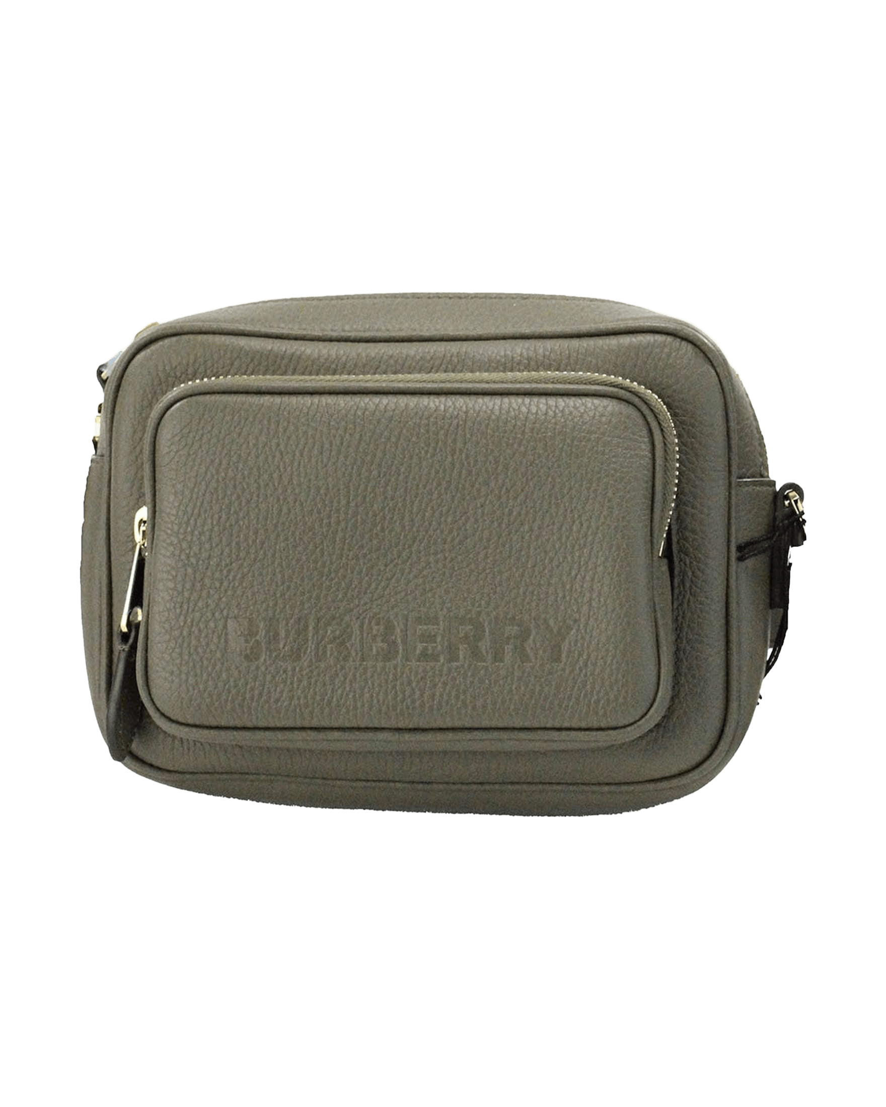 Burberry Small Branded Dark Fern Grainy Leather Camera Crossbody Green Bag Glam Steals