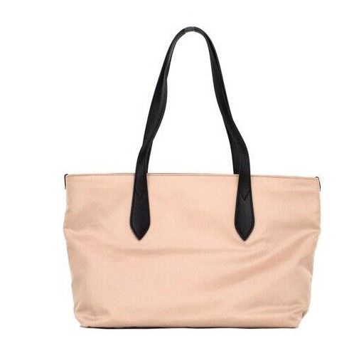 Burberry Small Rose Logo Branded Econyl Nylon Tote Shoulder Handbag Beige Purse Glam Steals