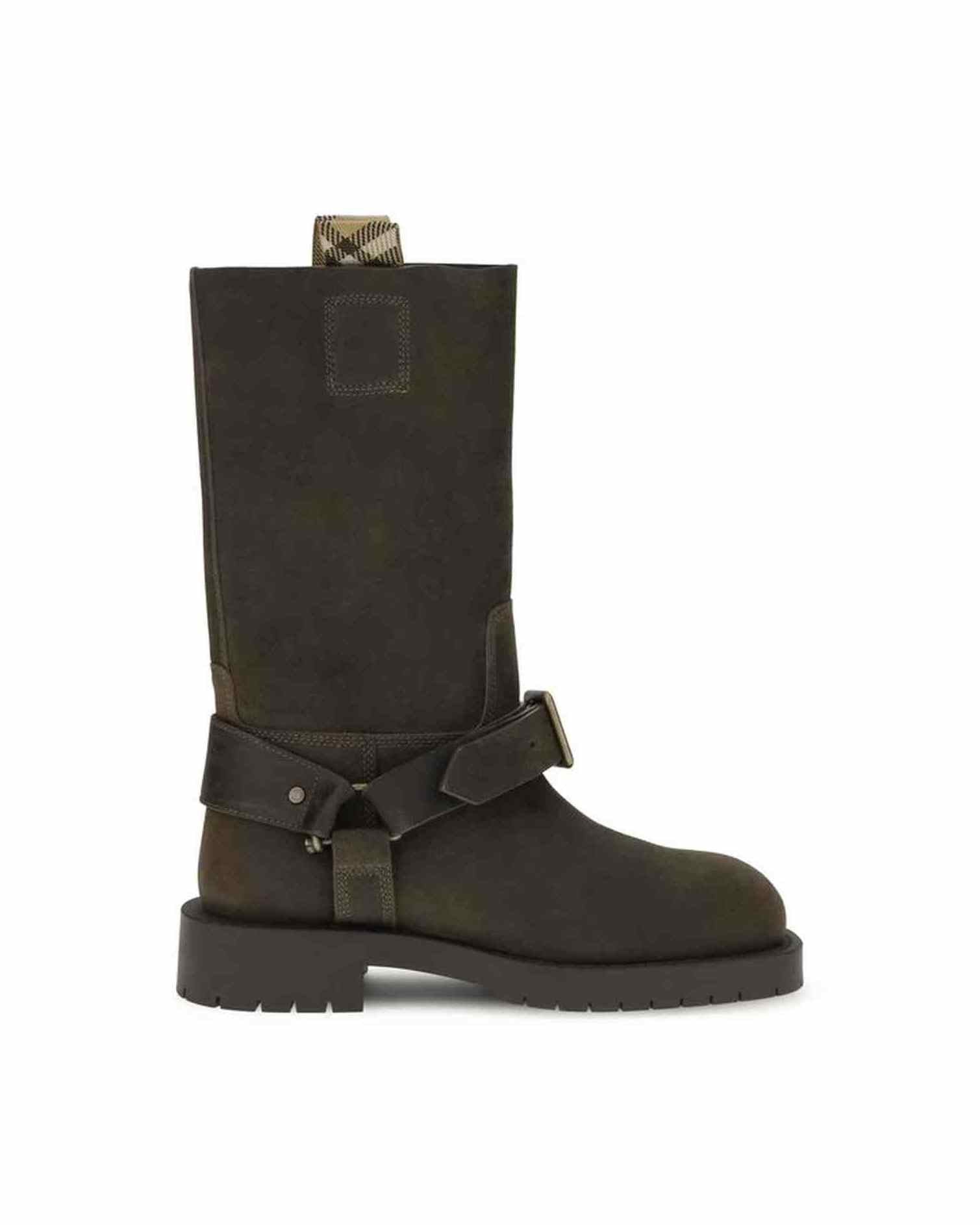 Burberry Suede Saddle Ankle Boots Glam Steals