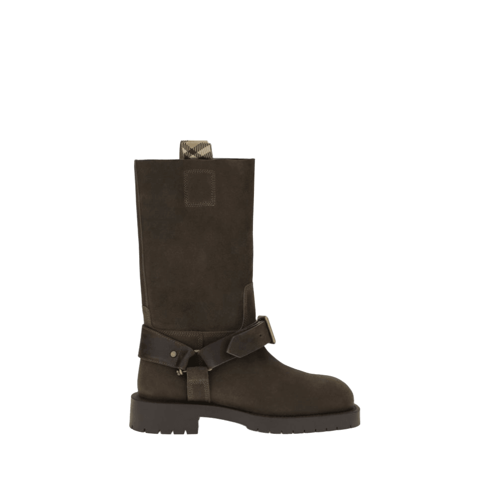 Burberry Suede Saddle Ankle Boots Glam Steals