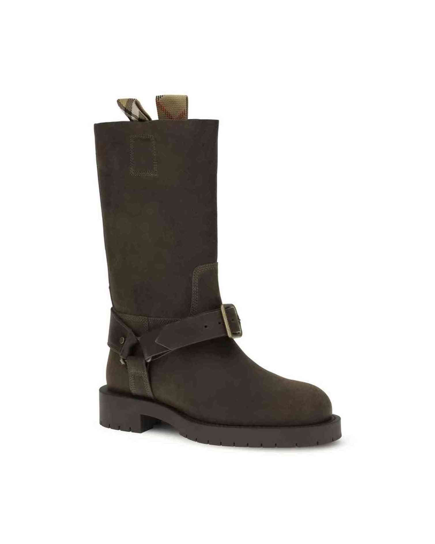 Burberry Suede Saddle Ankle Boots Glam Steals