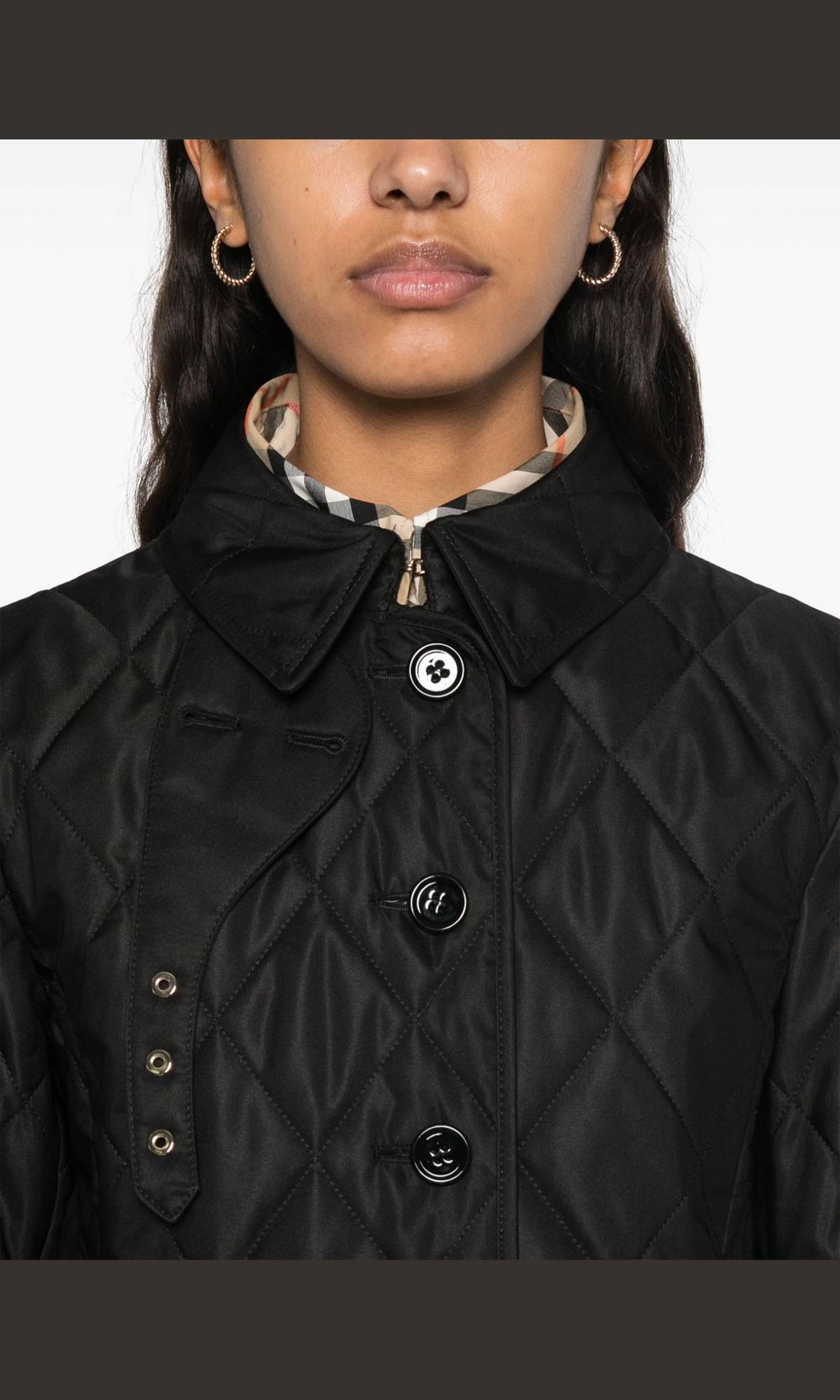 Burberry Tailored Jacket with Quilted High Collar Glam Steals