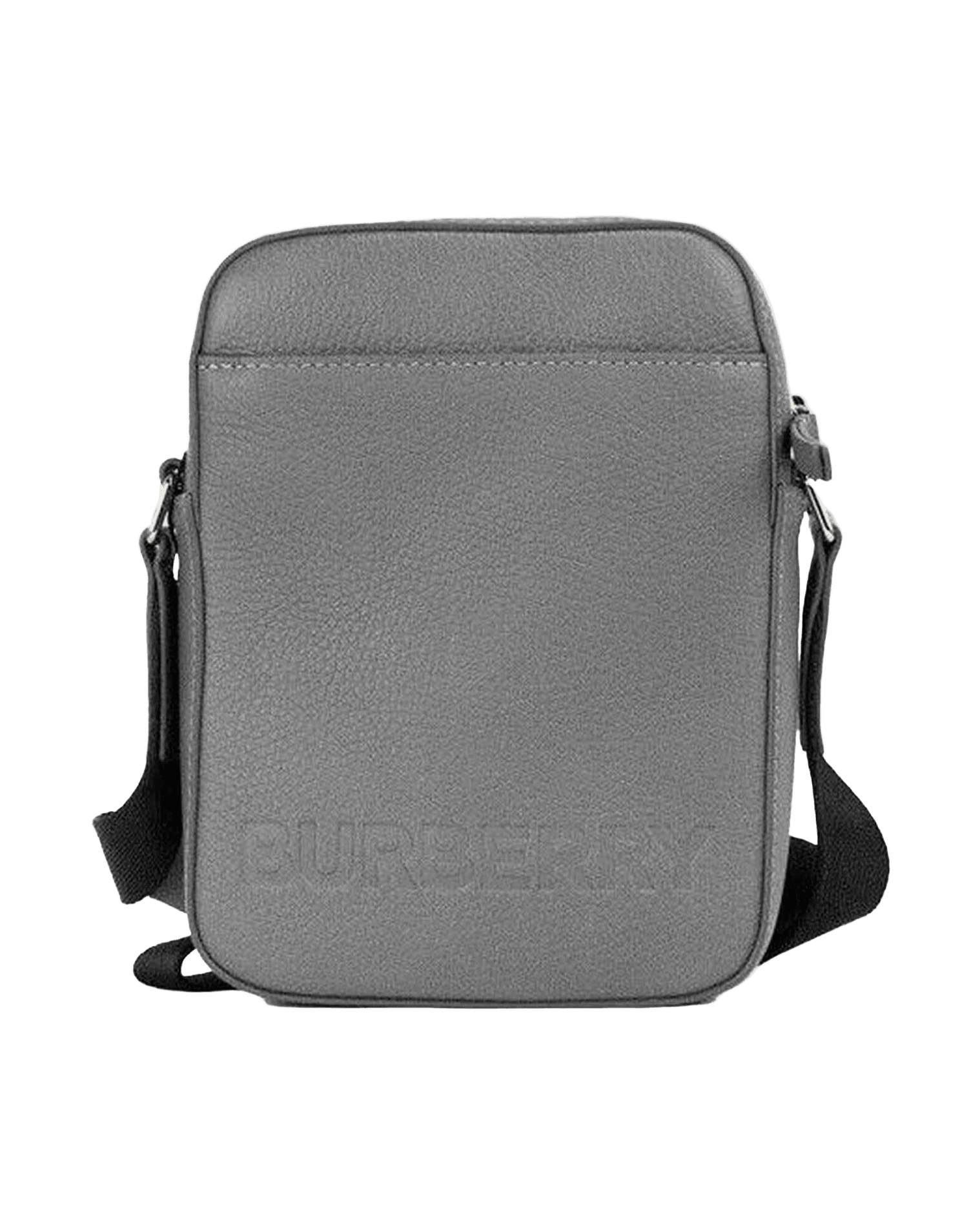 Burberry Thornton Small Embossed Logo Grainy Leather Crossbody Grey Handbag Glam Steals