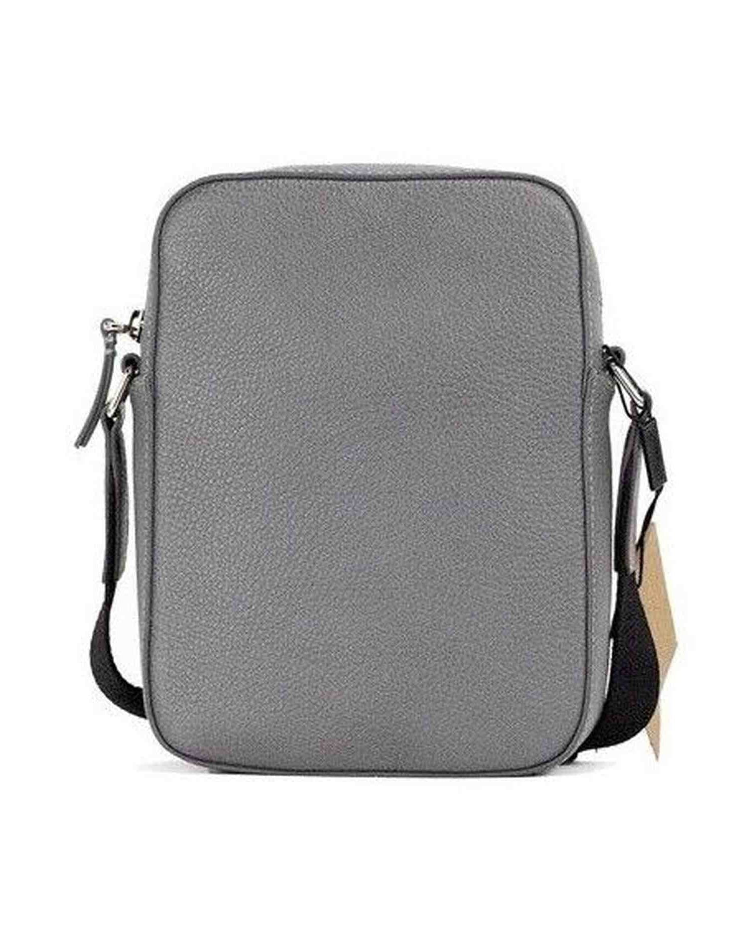 Burberry Thornton Small Embossed Logo Grainy Leather Crossbody Grey Handbag Glam Steals