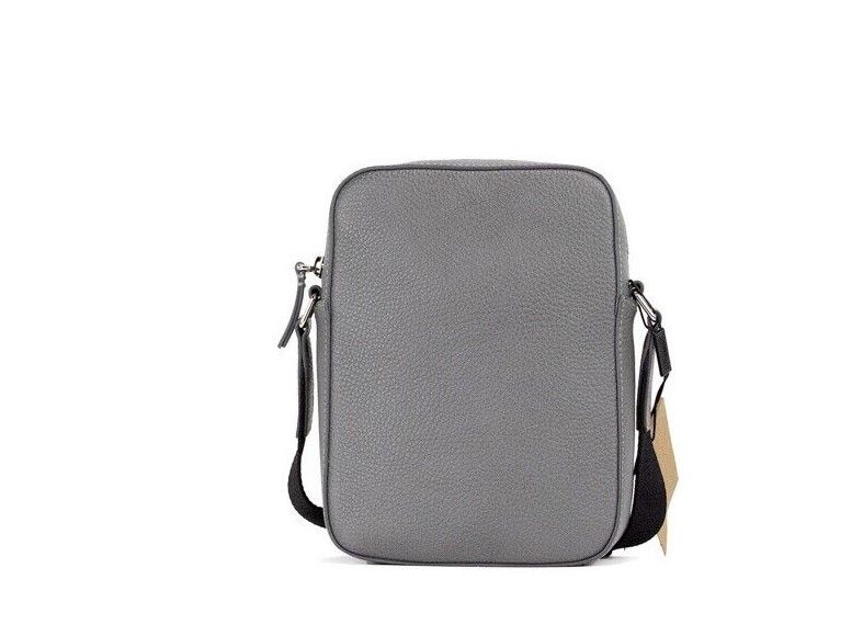 Burberry Thornton Small Embossed Logo Grainy Leather Crossbody Grey Handbag Glam Steals