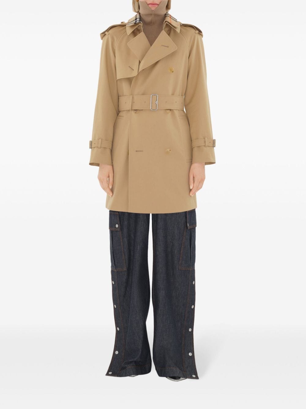 Burberry Trench Coat with Vintage Check Motif Glam Steals