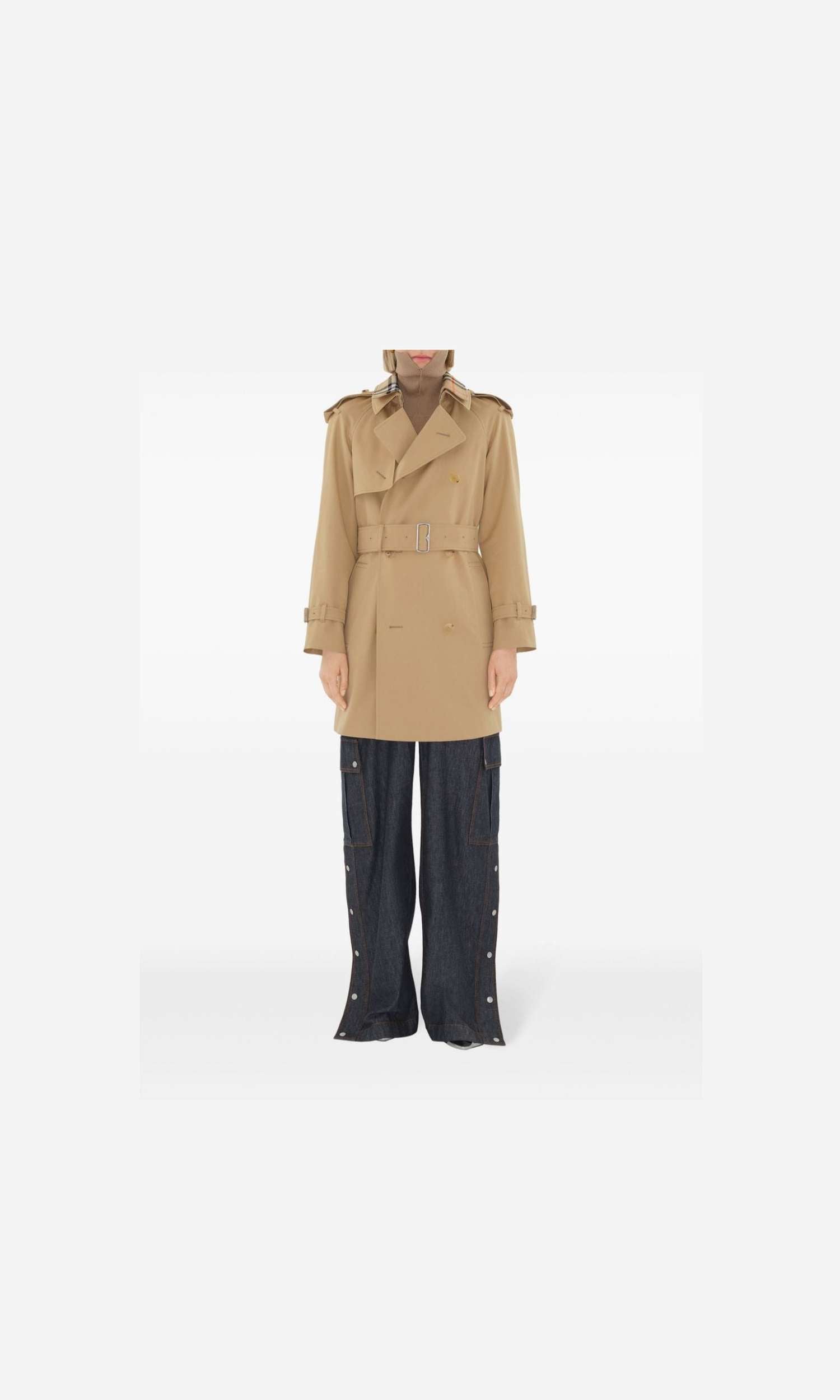 Burberry Trench Coat with Vintage Check Motif Glam Steals