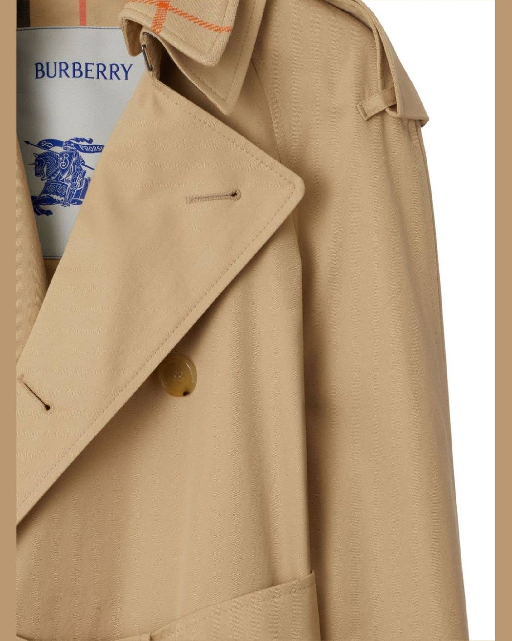 Burberry Trench Coat with Vintage Check Motif Glam Steals