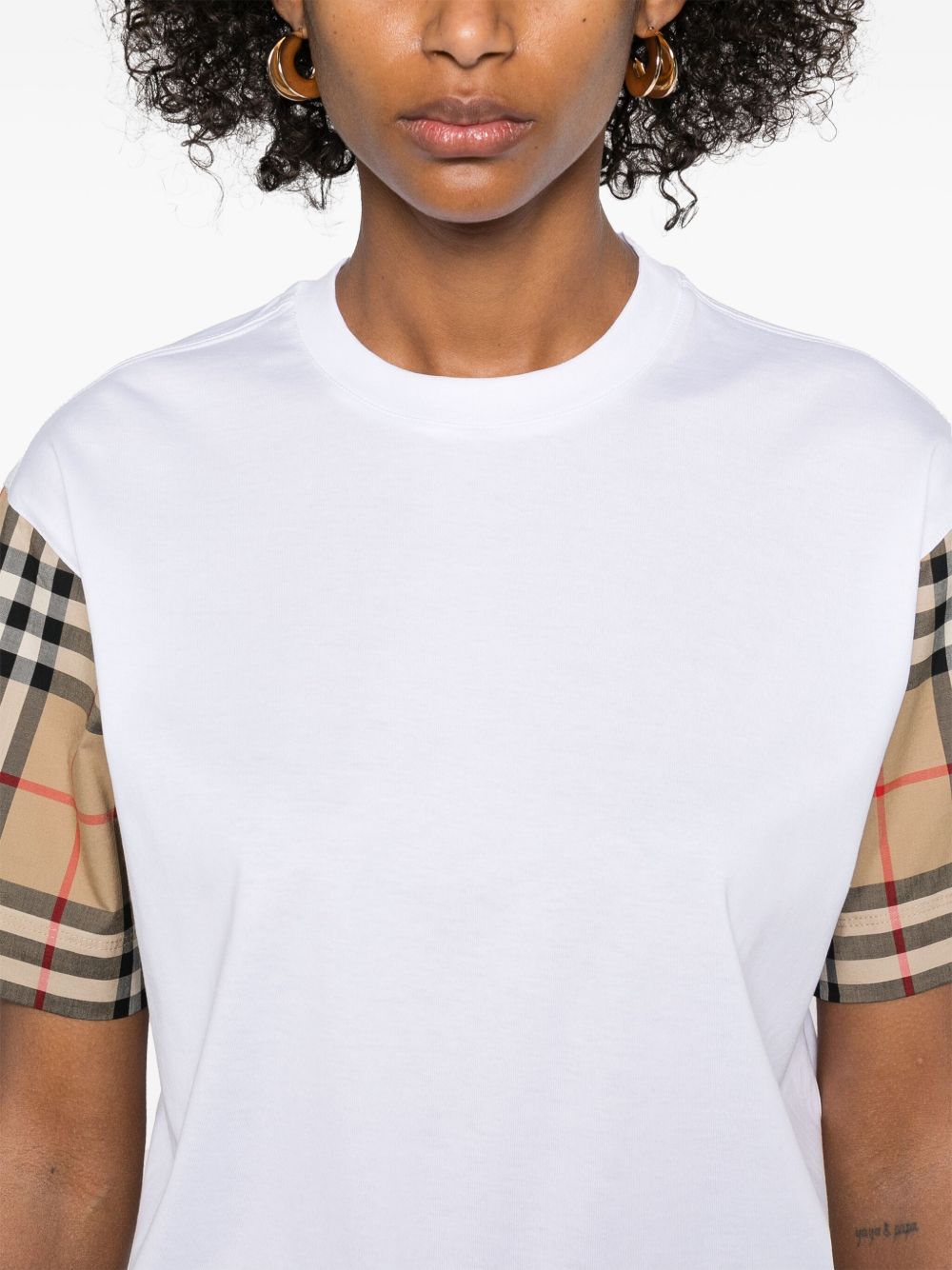 Burberry Vintage Check Sleeve T-shirt Glam Steals