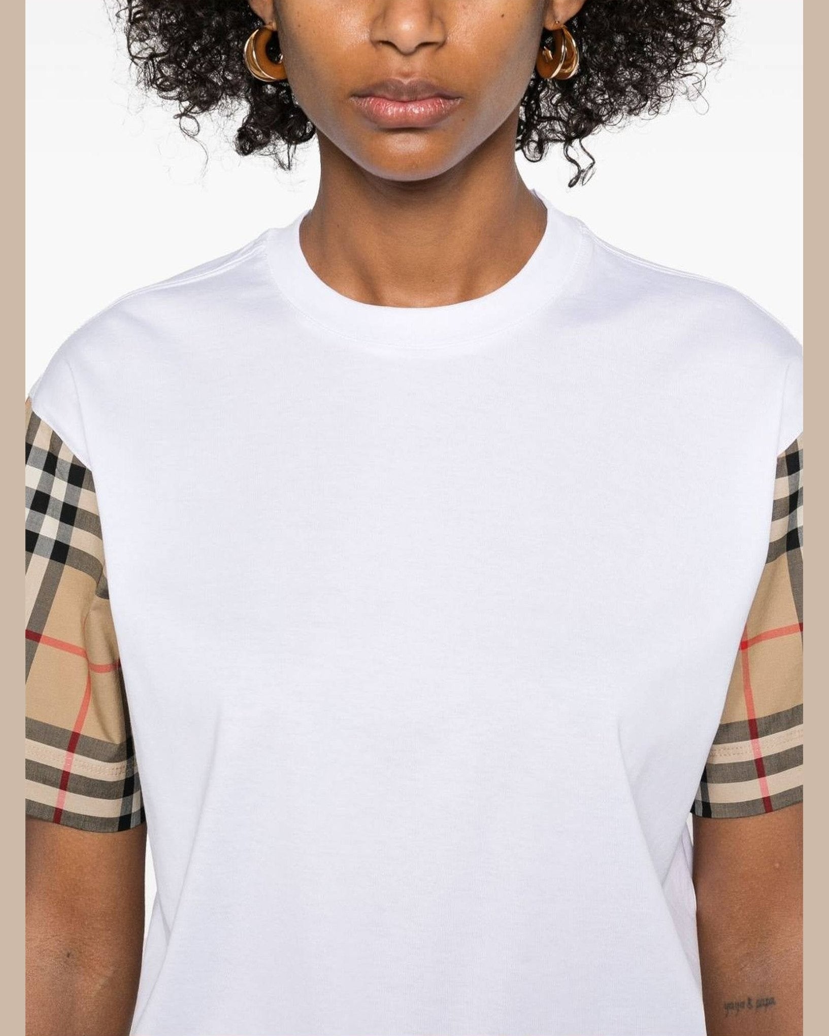 Burberry Vintage Check Sleeve T-shirt Glam Steals