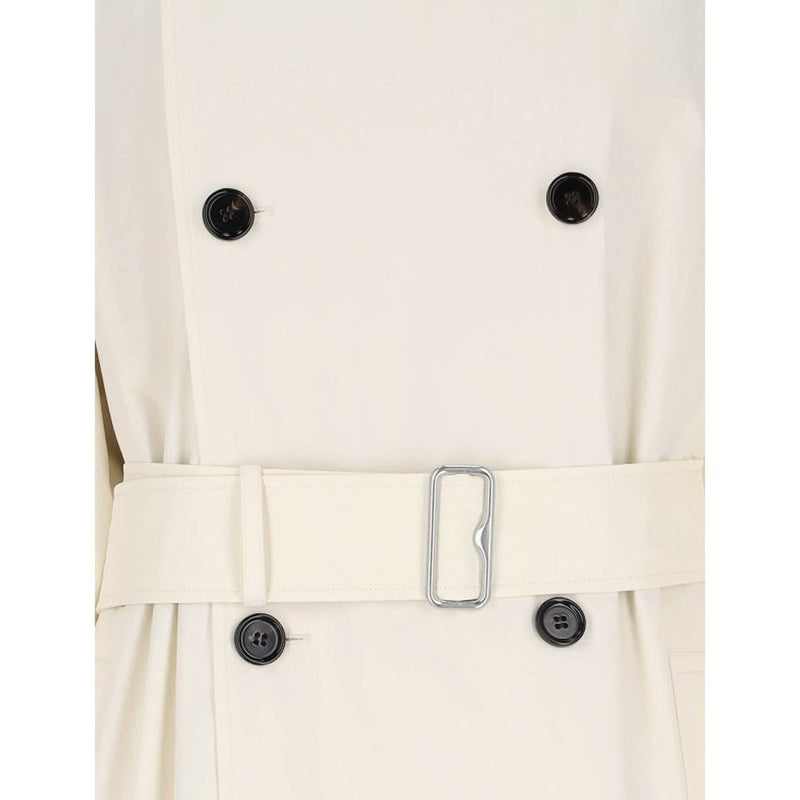 Burberry White Cotton Coat Glam Steals
