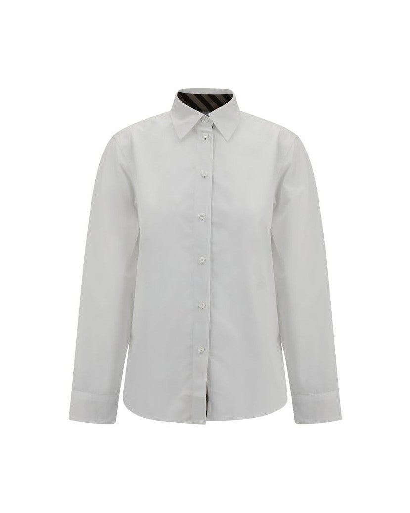 Burberry White Cotton Dress Shirt Glam Steals