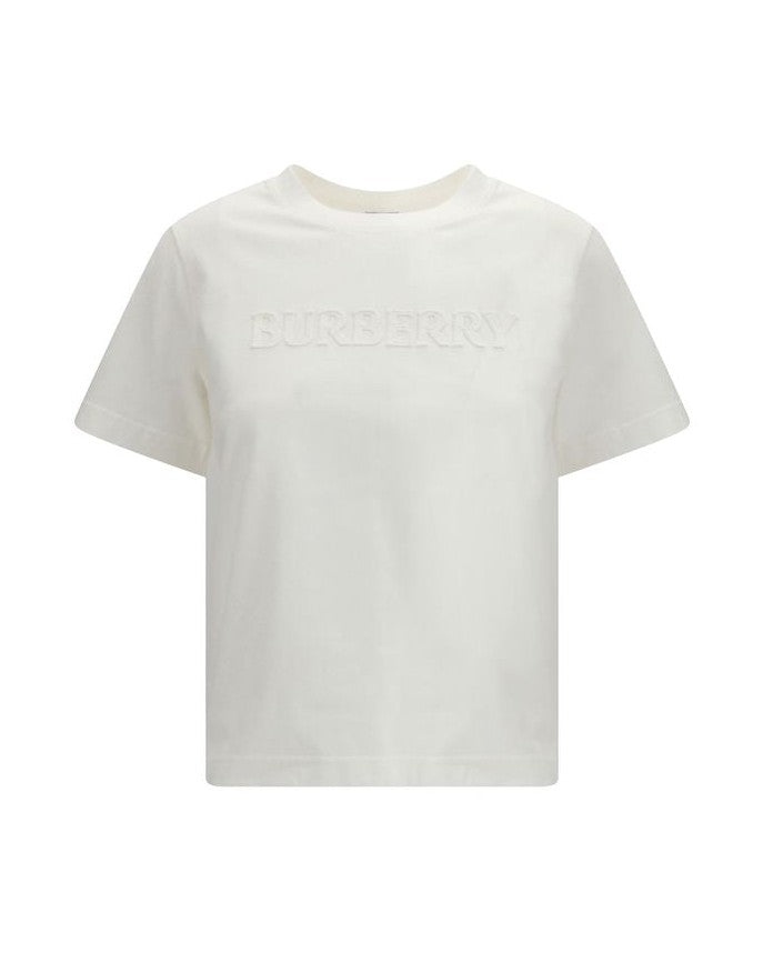 Burberry White Cotton T-shirt Glam Steals