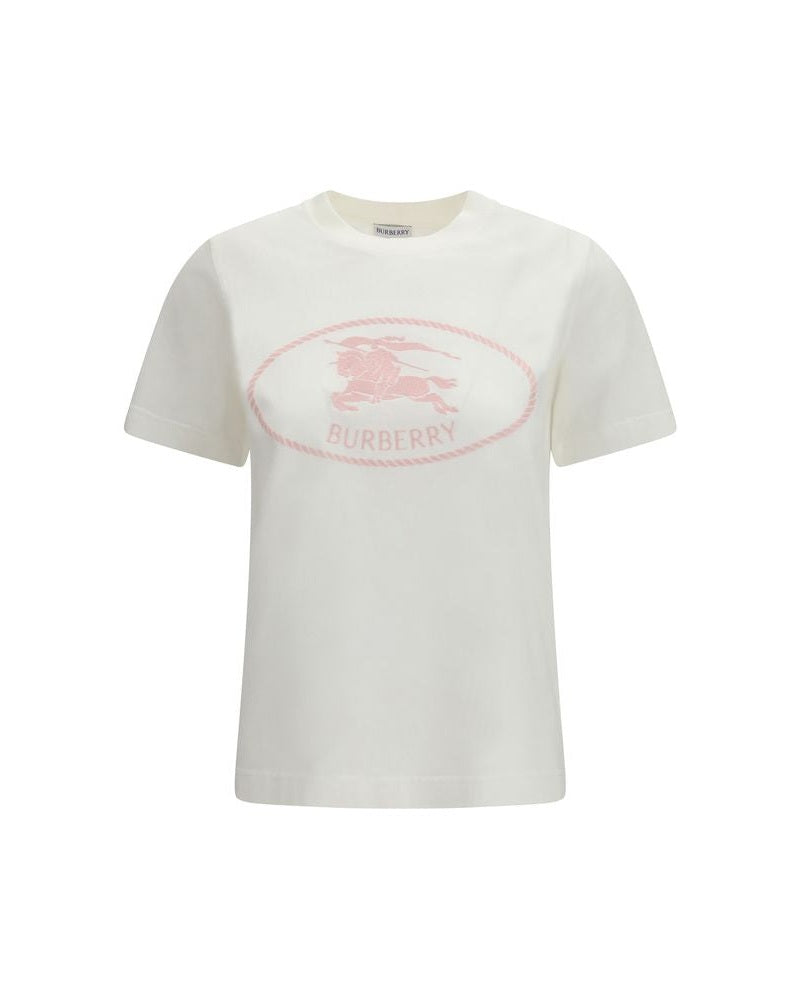 Burberry White Cotton T-shirt Glam Steals