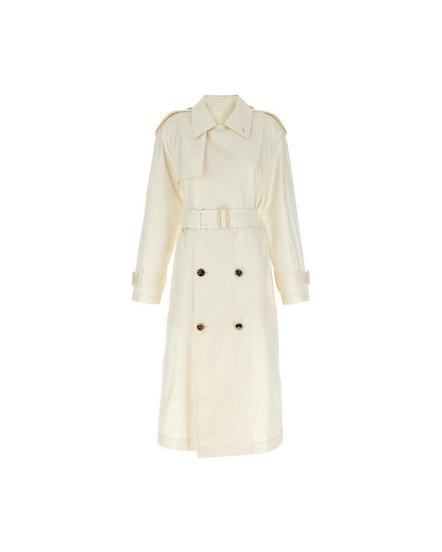 Burberry White Silk Coat Glam Steals
