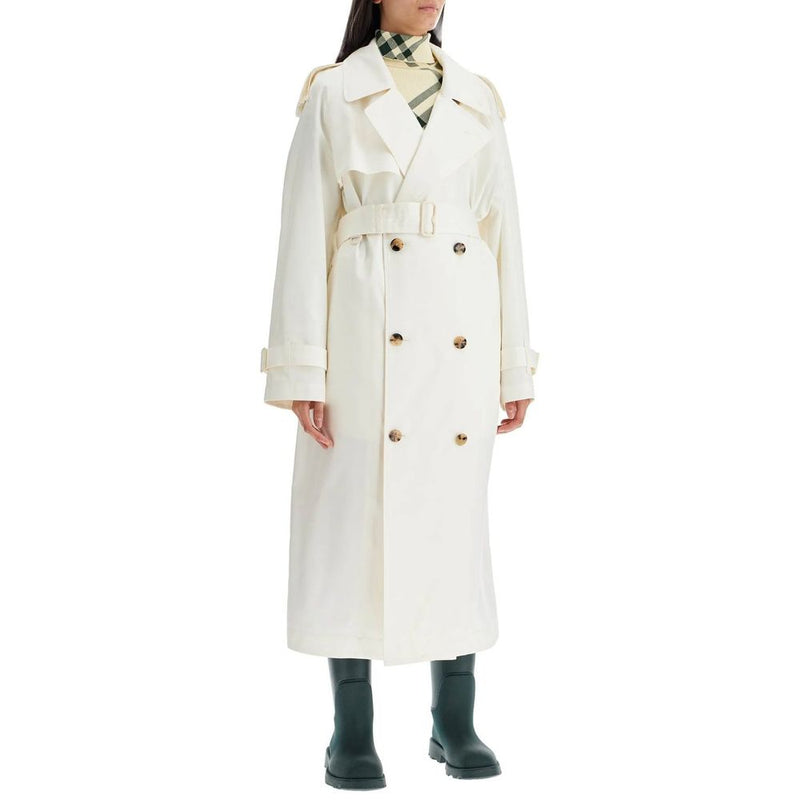 Burberry White Silk Coat Glam Steals