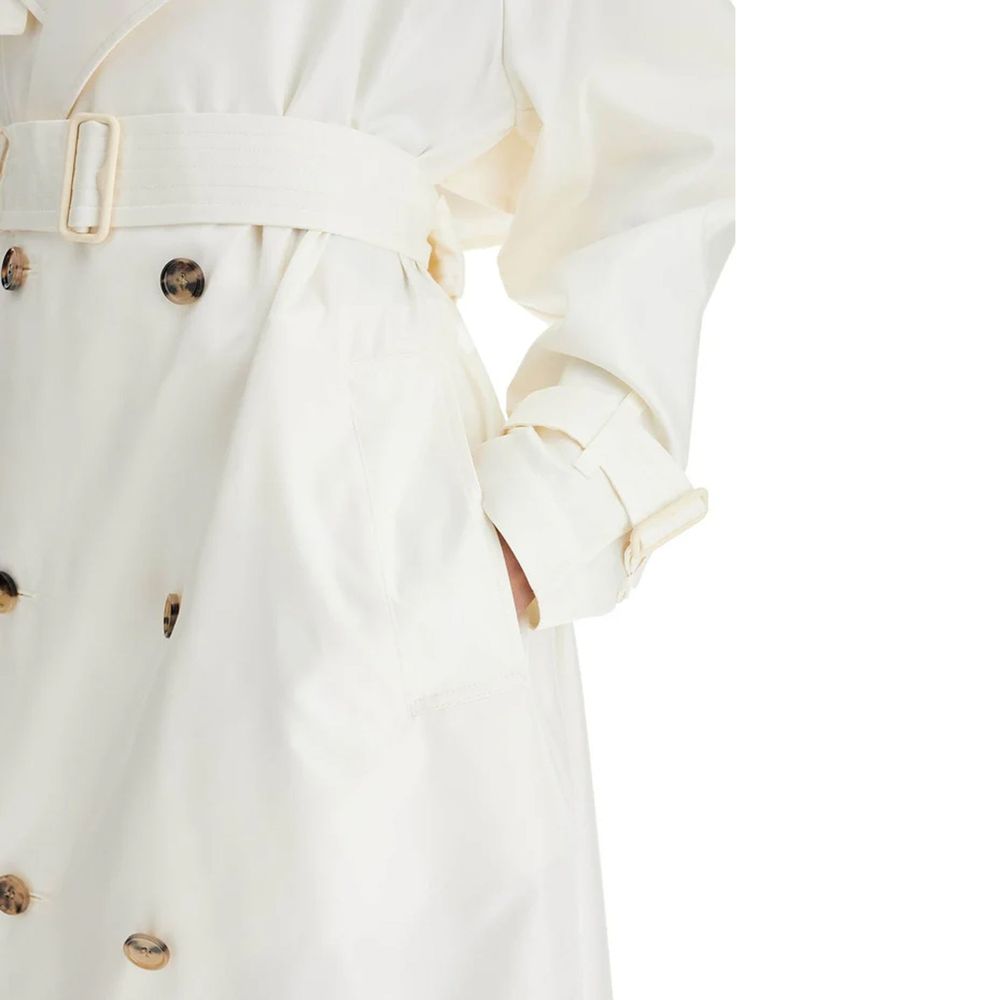 Burberry White Silk Coat Glam Steals