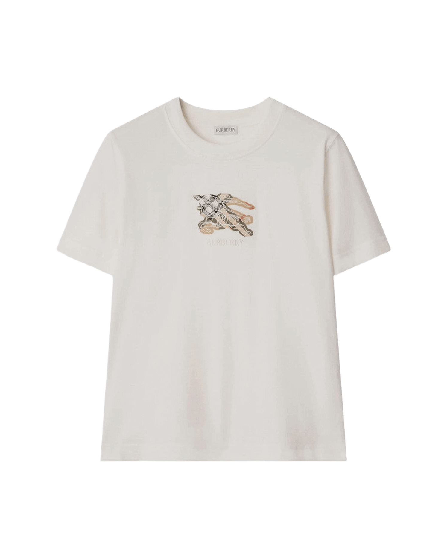 Burberry White T-Shirt With Ekd Glam Steals