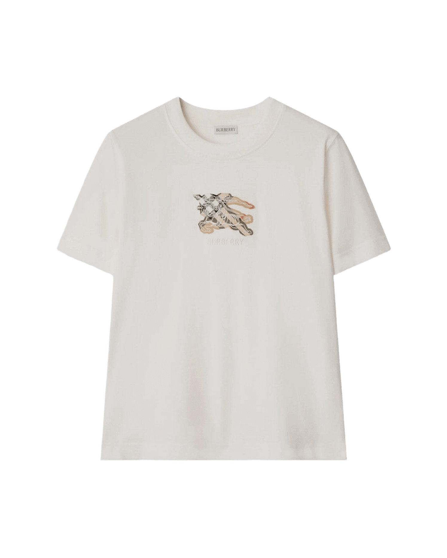 Burberry White T-Shirt With Ekd Glam Steals