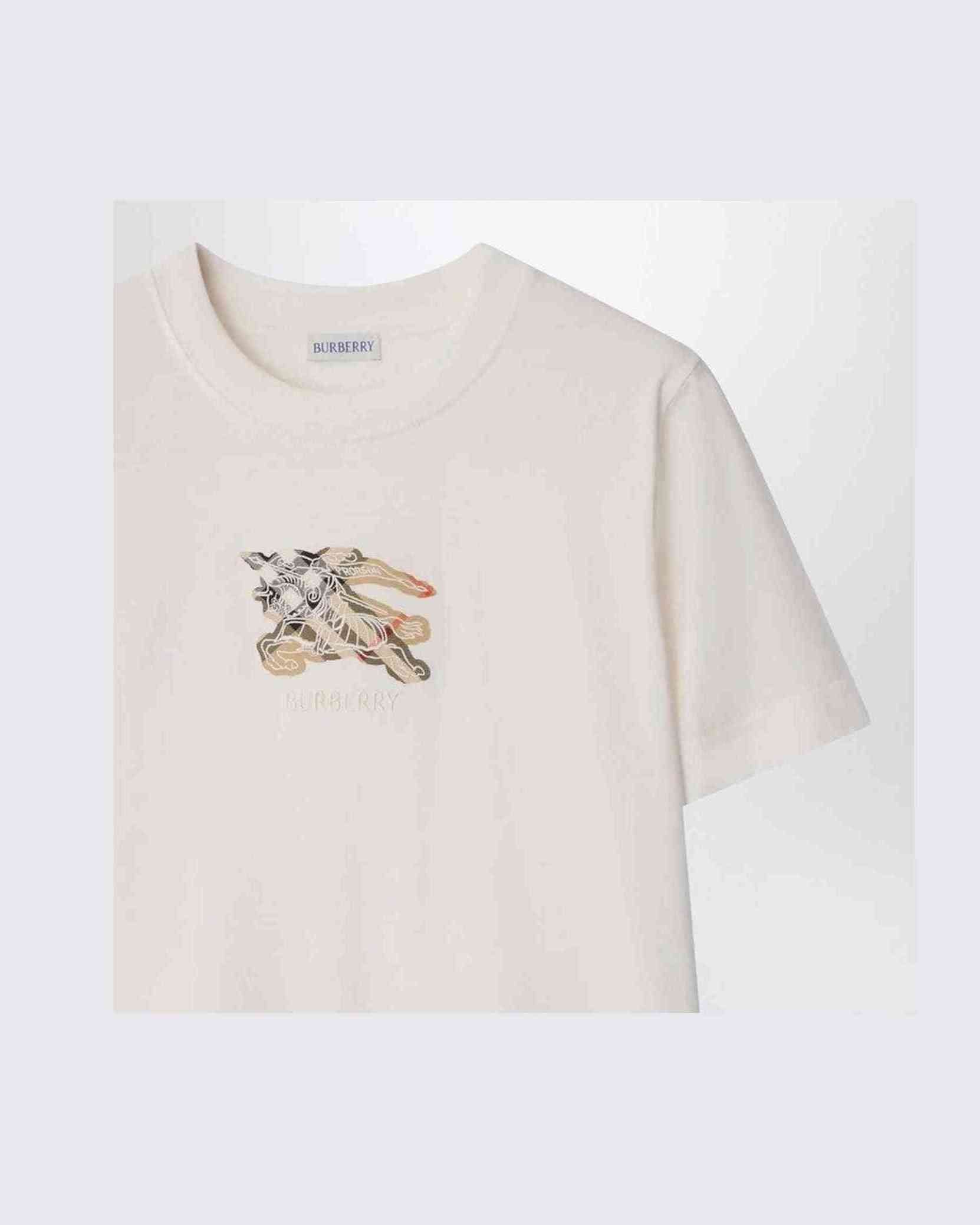 Burberry White T-shirt with Ekd Glam Steals