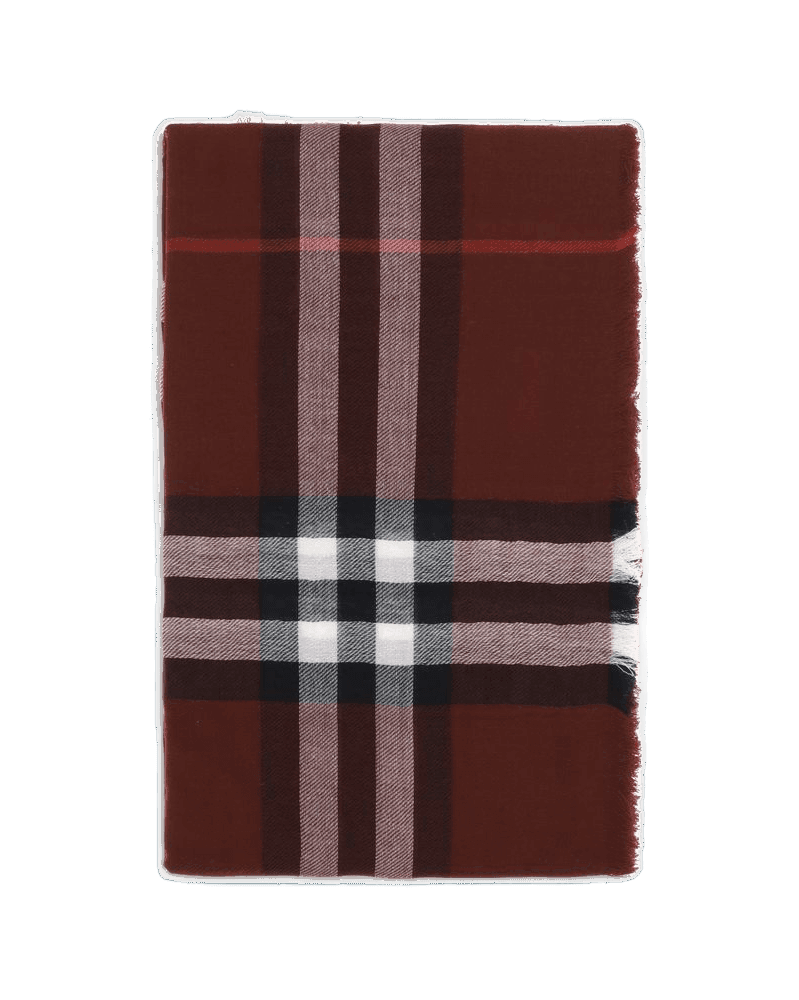 Burberry Wool Bordeaux Scarf Glam Steals