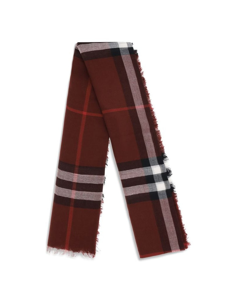 Burberry Wool Bordeaux Scarf Glam Steals