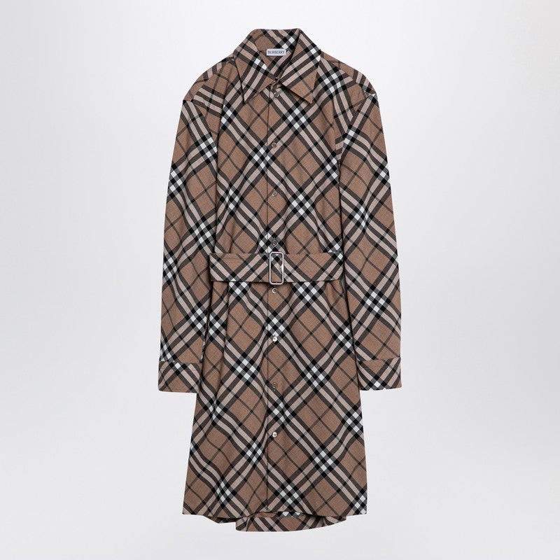 Burberry Wool Check Blend Chemise Dress Glam Steals