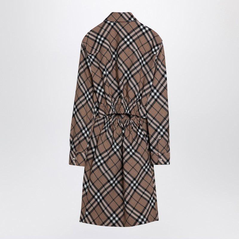 Burberry Wool Check Blend Chemise Dress Glam Steals