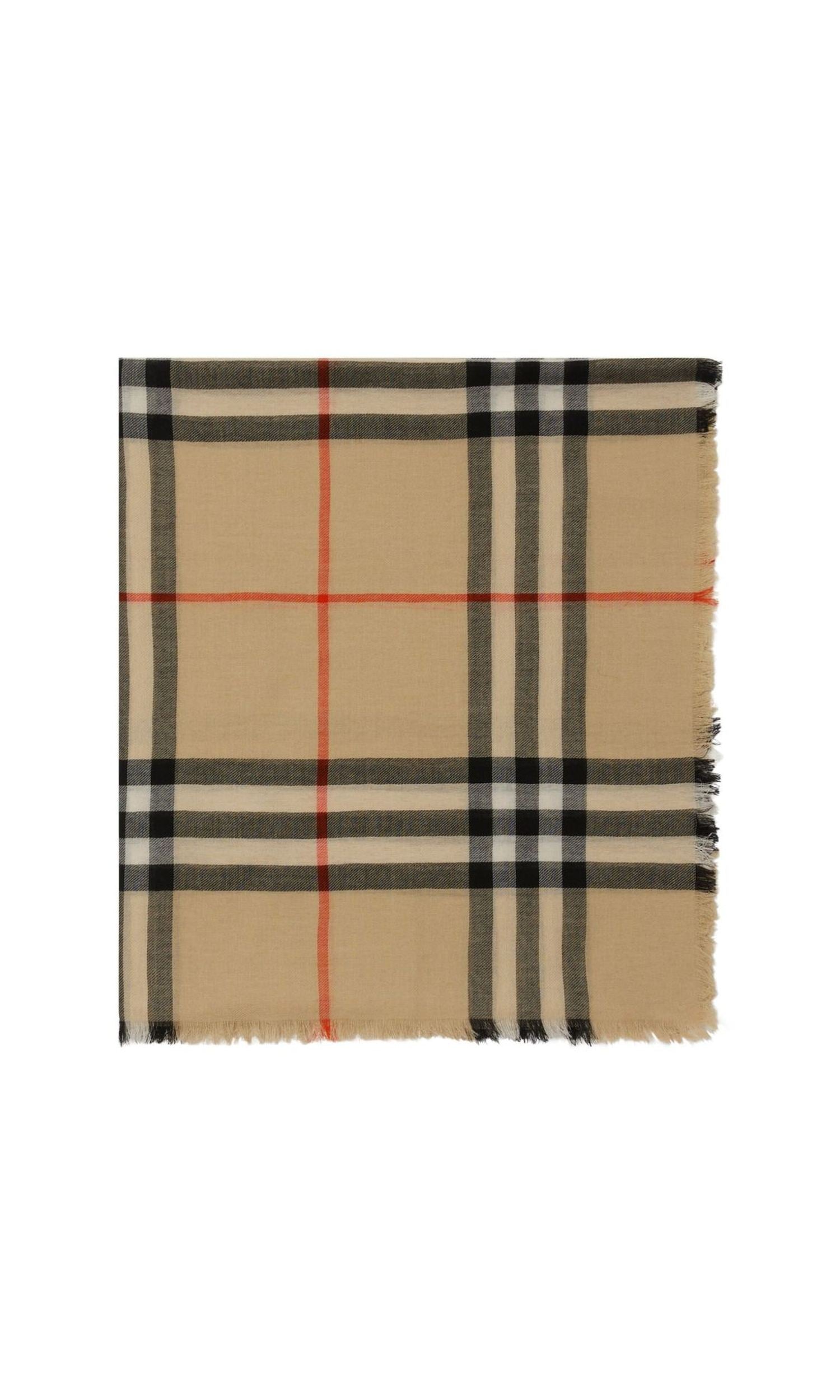 Burberry Wool Check Scarf Glam Steals