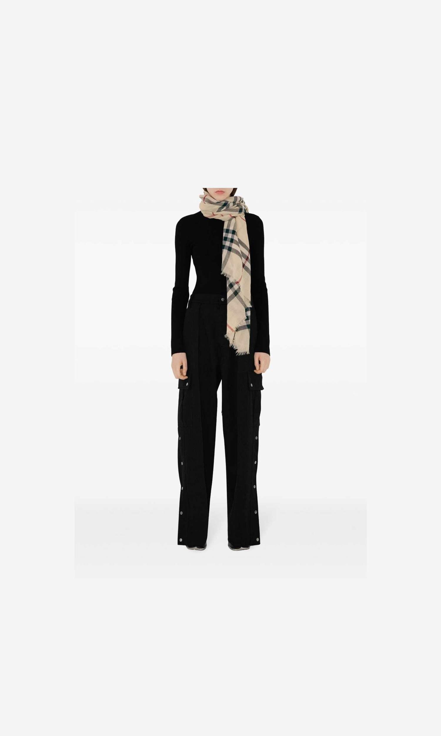 Burberry Wool Check Scarf Glam Steals