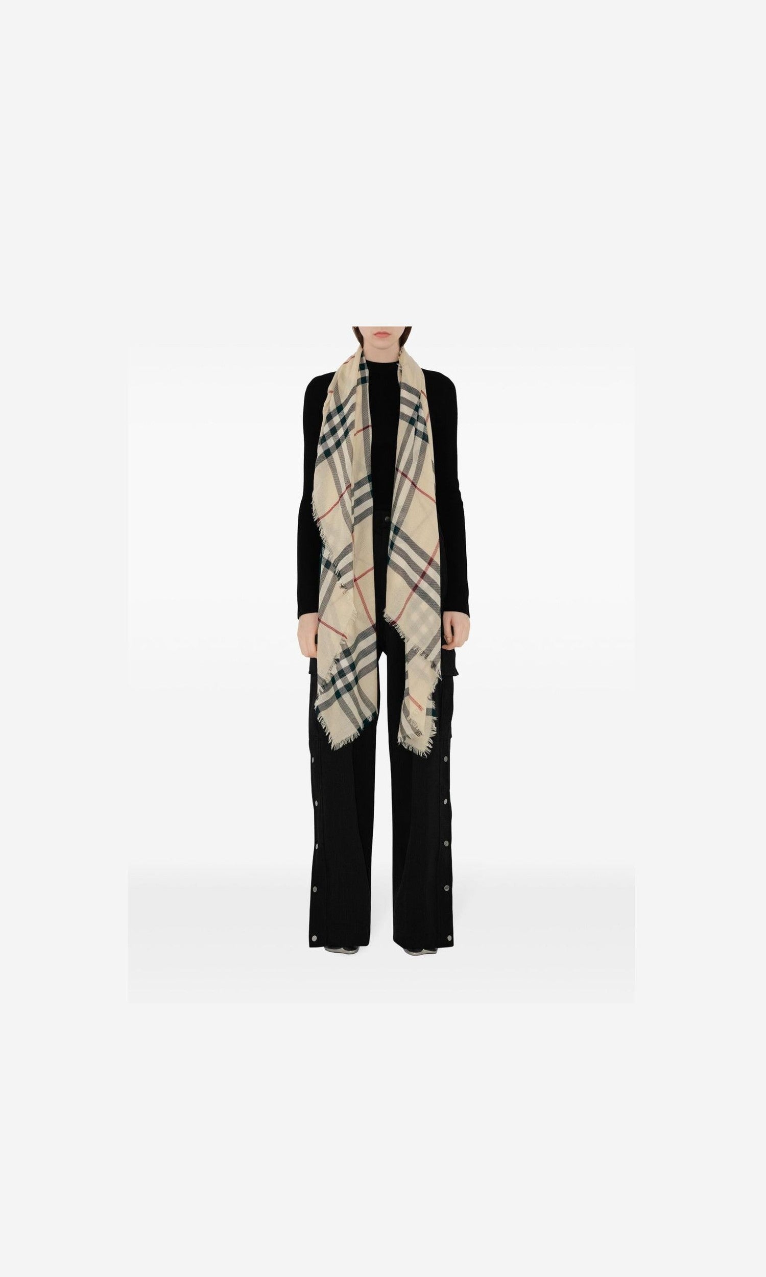 Burberry Wool Check Scarf Glam Steals