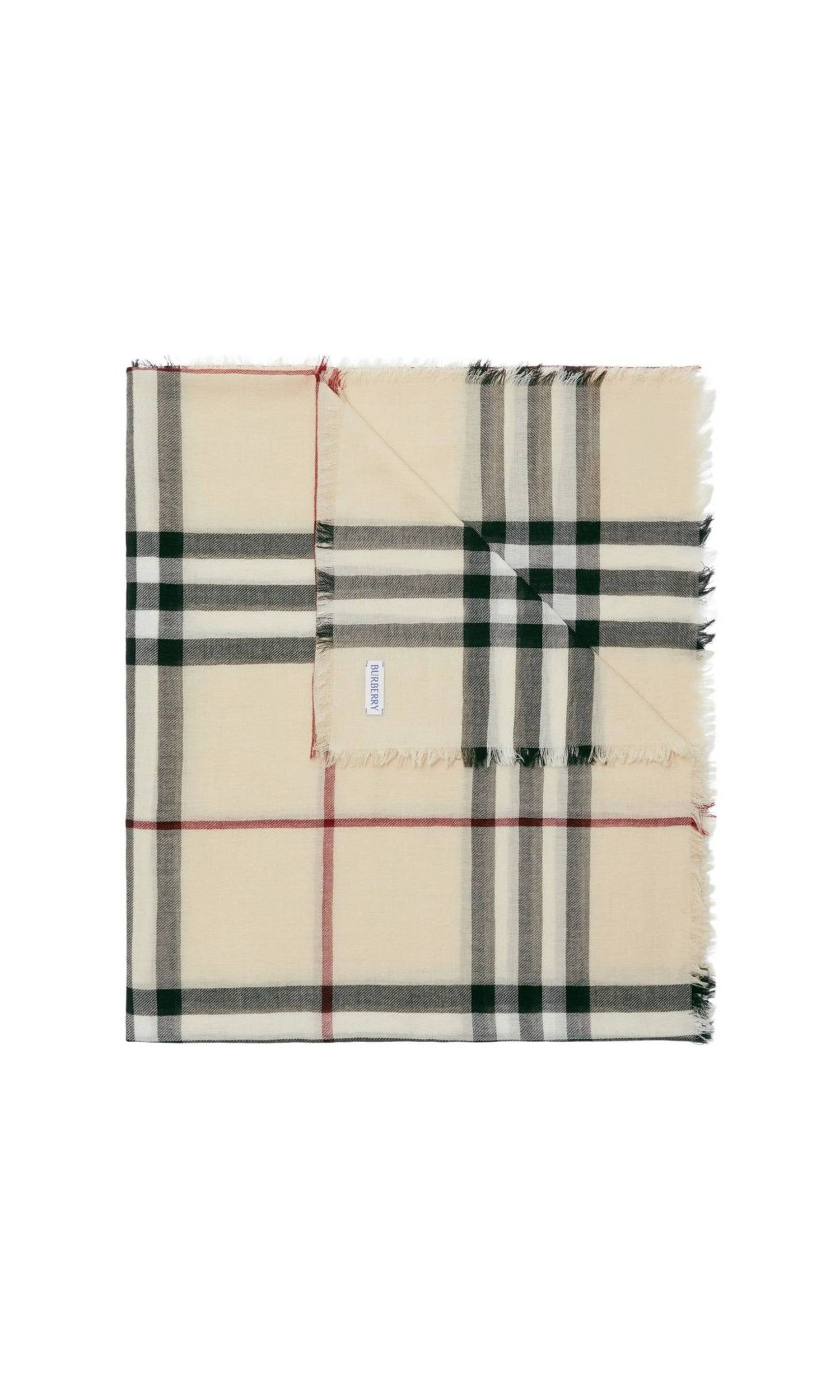 Burberry Wool Check Scarf Glam Steals