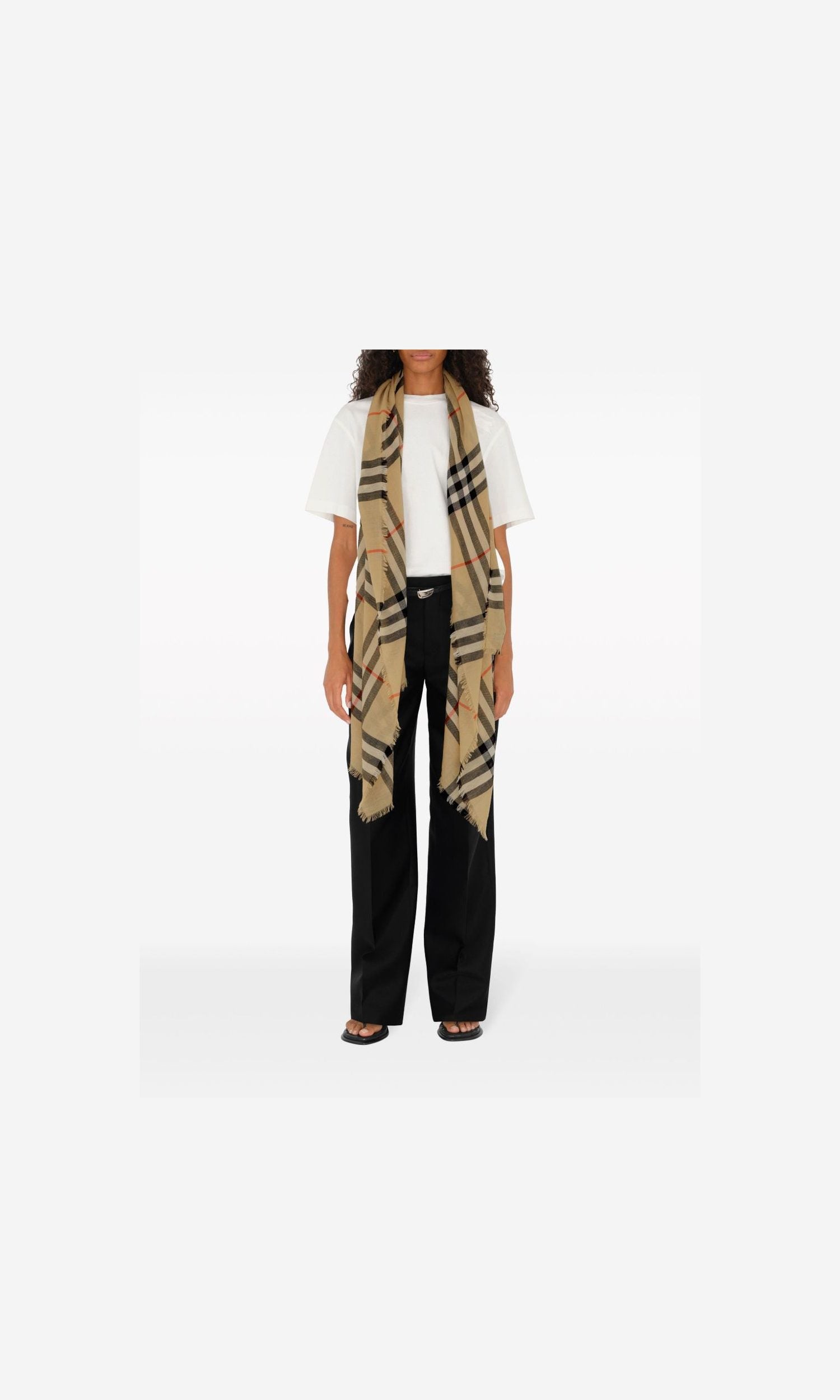 Burberry Wool Check Scarf Glam Steals