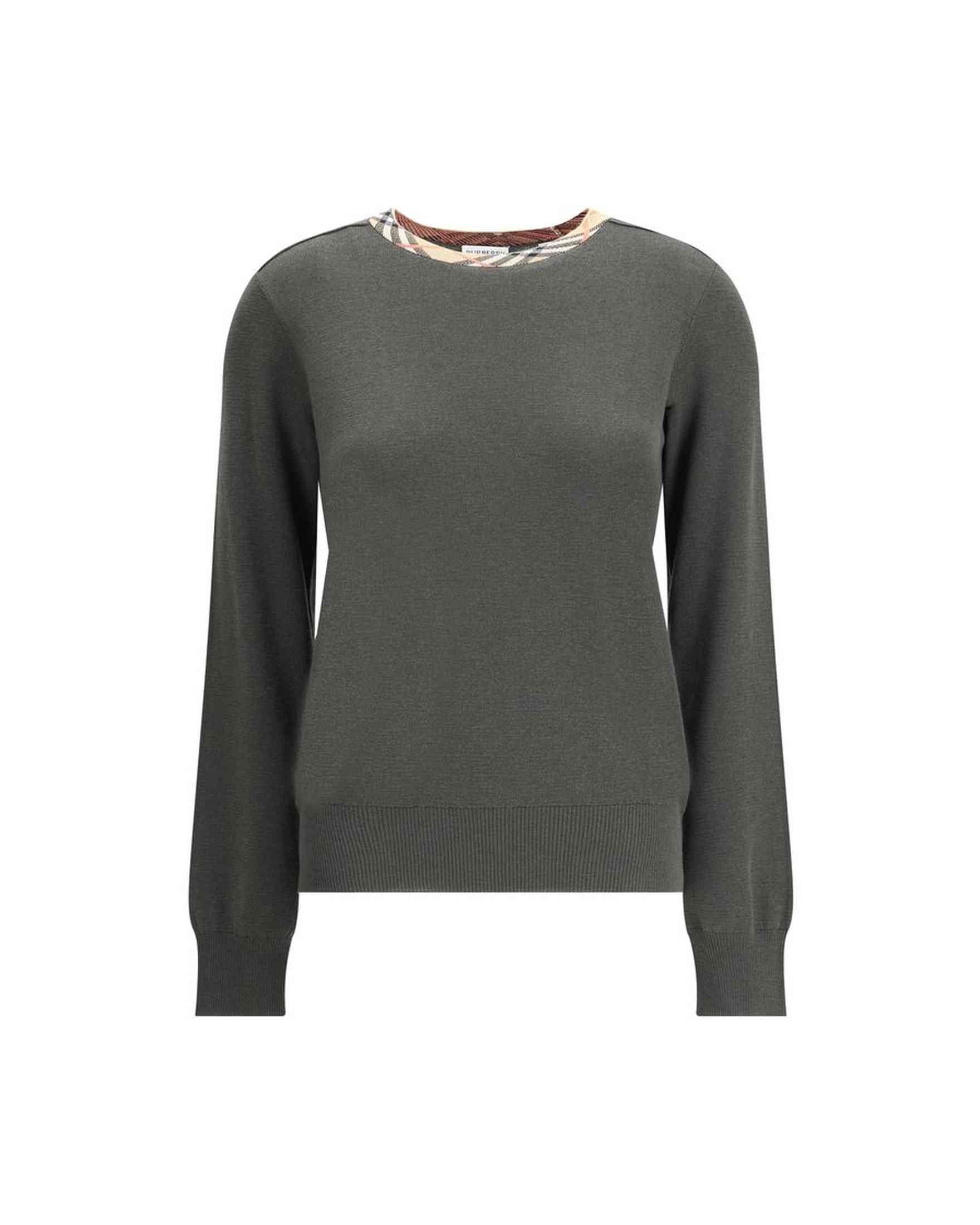 Burberry Wool Pullover With Check Glam Steals